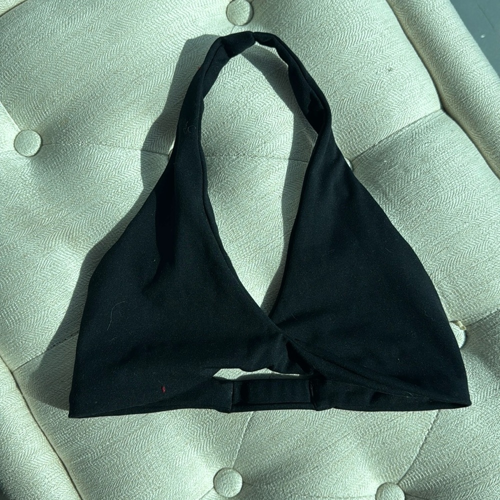 Crop Shop Boutique Black Halter Bralette Top